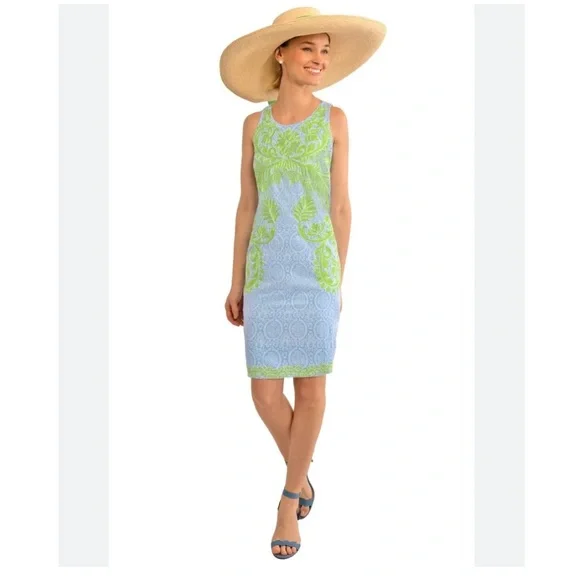 Gretchen Scott Designs | Dresses | Nwot Gretchen Scott Curacao Embroidered  Periwinkle Lime Yellow Blue Dress Size M | Poshmark